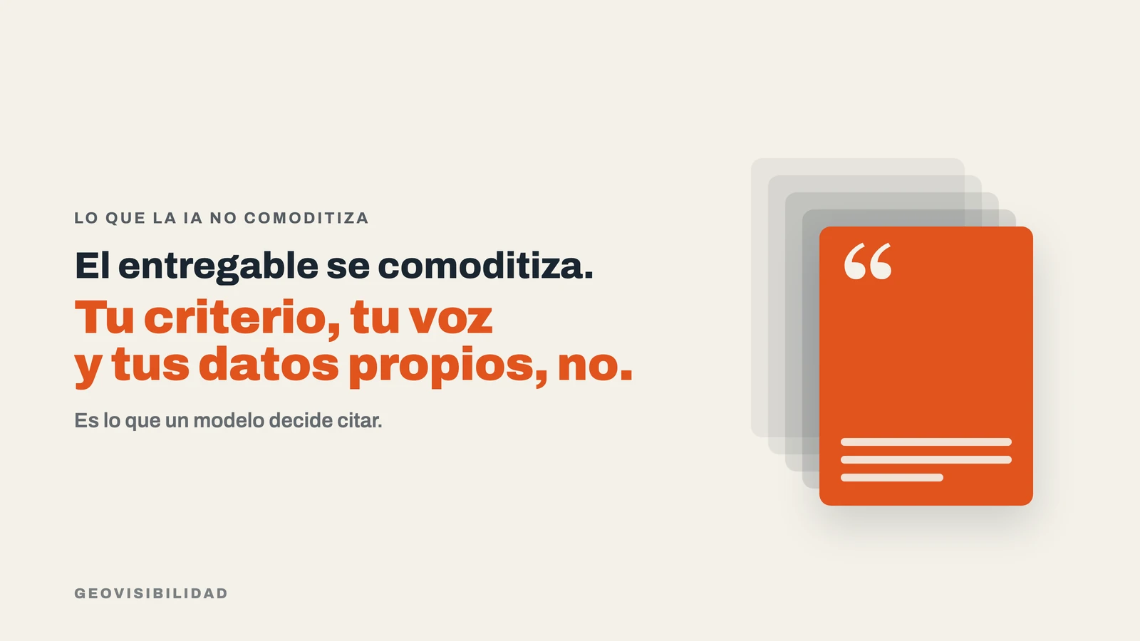 Lo que la IA no comoditiza
